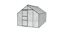 Växthus Merkur 11500 Svart Poly Sockel 11,5 m² Vitavia